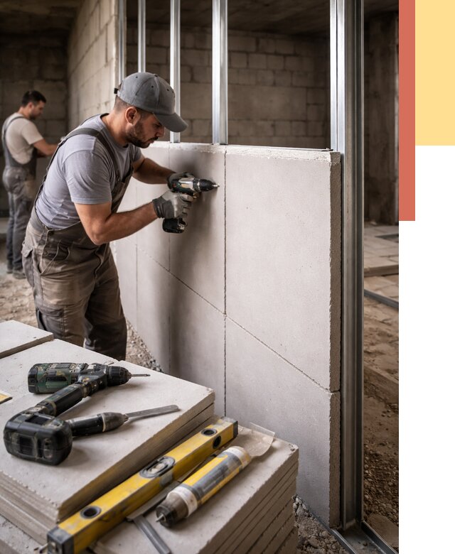 Кладка влагостойких перегородок ПГП в Тихорецке от 1237 руб. под ключ | ОТДЕЛОЧНИК-Тхр