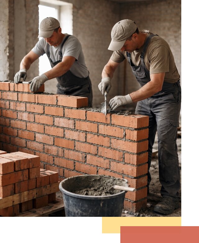 Кладка кирпичных перегородок под ключ в Тихорецке