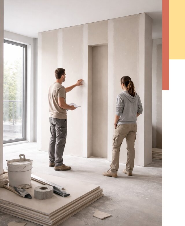 Зонирующая перегородка из гипсокартона в Тихорецке от 2886 руб. под ключ | ОТДЕЛОЧНИК-Тхр