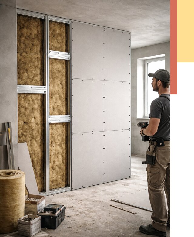 Усиленная перегородка под навеску в Тихорецке от 13193 руб. — монтаж под ключ | ОТДЕЛОЧНИК-Тхр