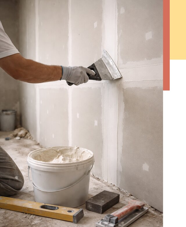 Шпаклевка перегородок из гипсокартона в Тихорецке от 2577 руб. — услуги ОТДЕЛОЧНИК-Тхр