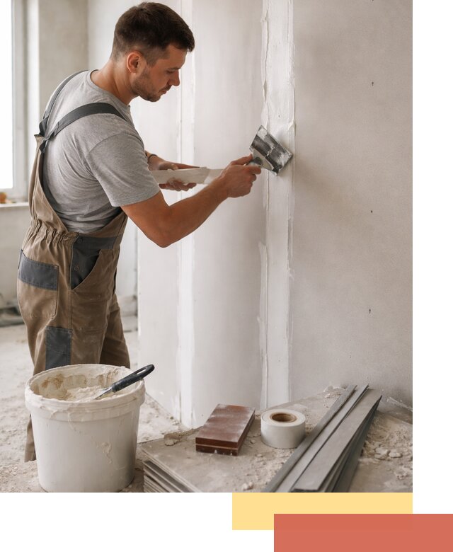 Шпаклевка перегородок из гипсокартона в Тихорецке качественно и быстро