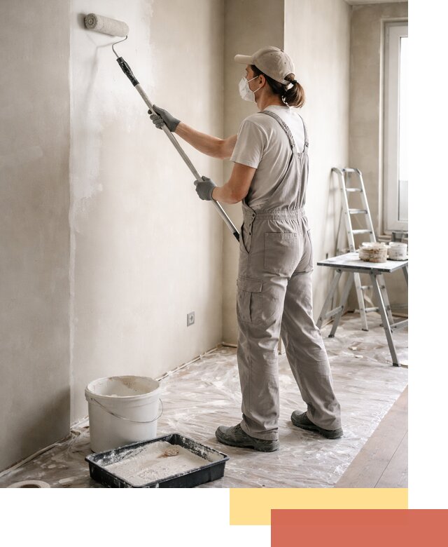 Покраска перегородок из гипсокартона в Тихорецке качественно и недорого