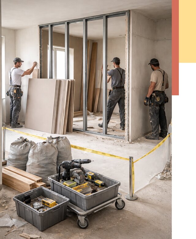 Перенос гипсокартонной перегородки в Тихорецке под ключ от 4638 руб. | Демонтаж и монтаж – ОТДЕЛОЧНИК-Тхр