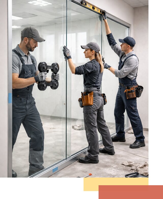 Профессиональный монтаж стеклянных перегородок в Тихорецке