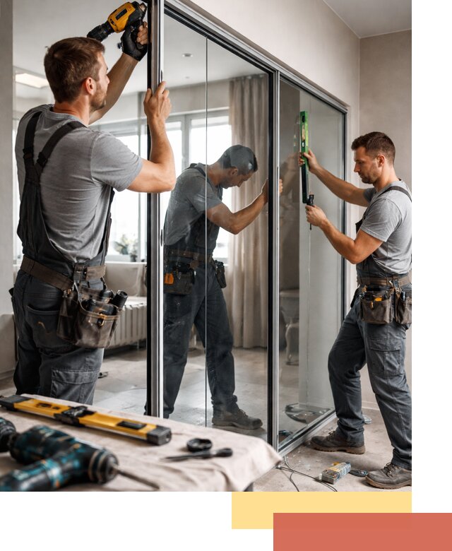 Каркасные стеклянные перегородки под ключ в Тихорецке