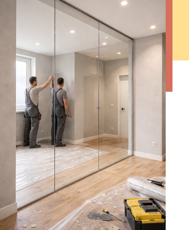 Безрамные стеклянные перегородки в Тихорецке — монтаж от 9792 руб. | ОТДЕЛОЧНИК-Тхр