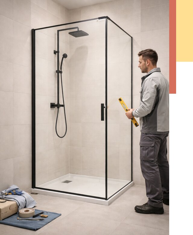 Стеклянные перегородки для душа в Тихорецке от 12884 руб. | Монтаж под ключ — ОТДЕЛОЧНИК-Тхр