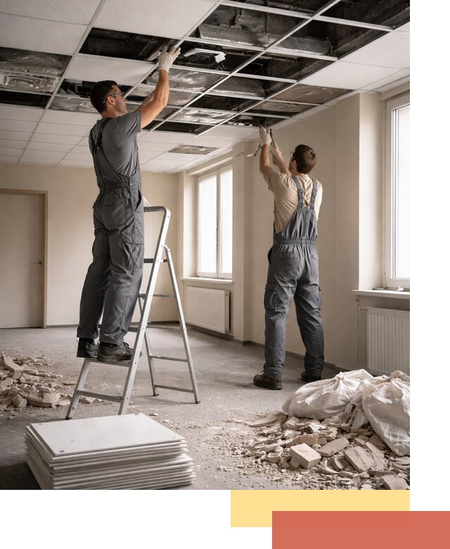 Демонтаж потолков Армстронг профессионально в Тихорецке