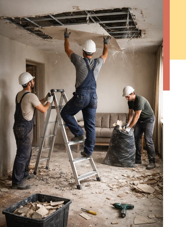 Демонтаж гипсокартонного потолка в Тихорецке от 433 руб. за м2 — ОТДЕЛОЧНИК-Тхр