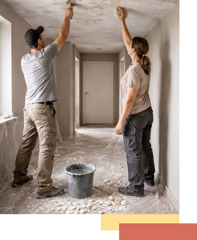 Удаление побелки с потолка в Тихорецке — быстро и аккуратно