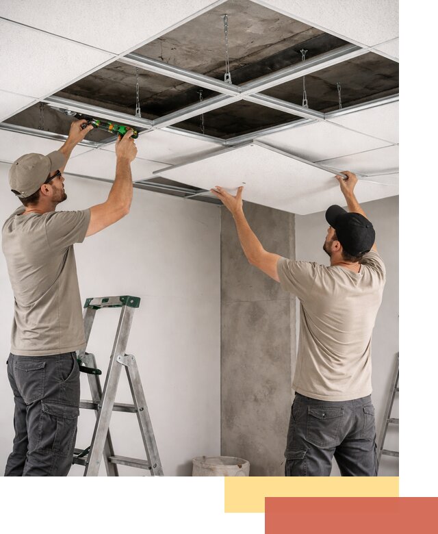 Монтаж потолка Армстронг под ключ в Тихорецке