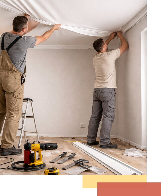 Монтаж ПВХ натяжного потолка в Тихорецке качественно и быстро