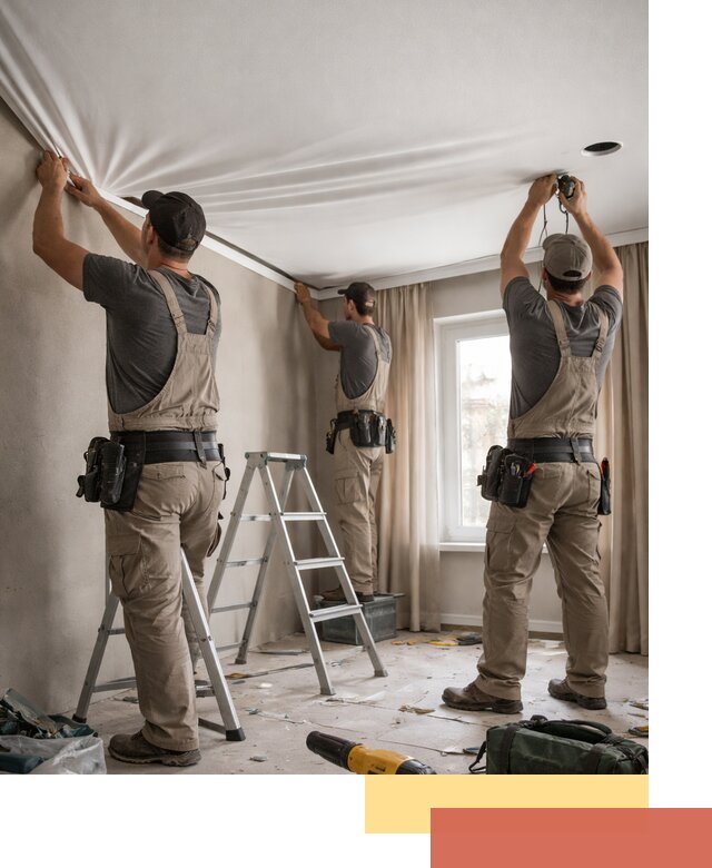 Монтаж матового натяжного потолка в Тихорецке качественно и быстро