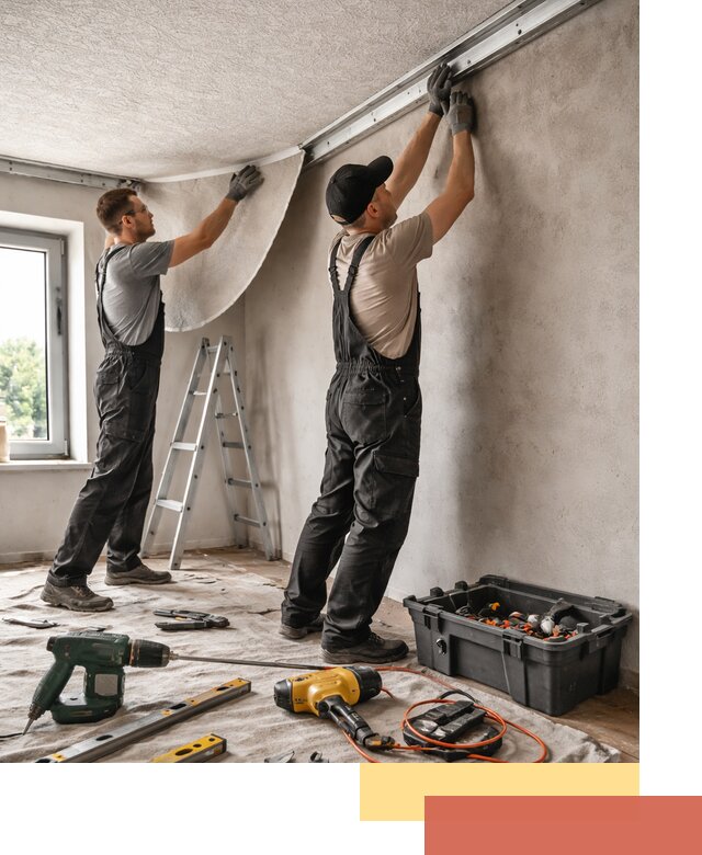 Монтаж фактурного натяжного потолка в Тихорецке качественно и быстро