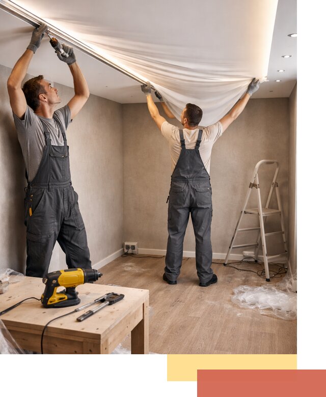 Монтаж натяжного потолка с подсветкой в Тихорецке цена и сроки