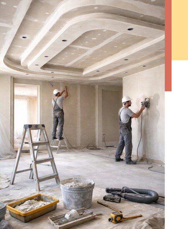 Многоуровневый потолок из гипсокартона в Тихорецке от 773 руб. под ключ | ОТДЕЛОЧНИК-Тхр