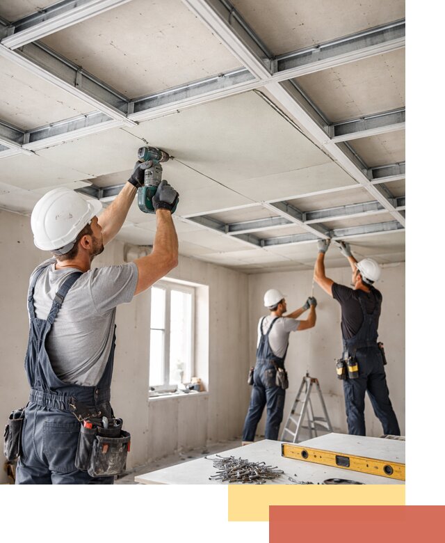 Кессонный потолок из гипсокартона под ключ в Тихорецке