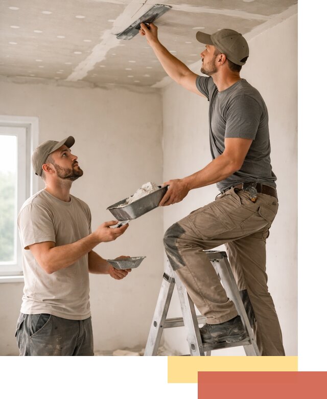 Шпаклевка потолка из гипсокартона в Тихорецке качественно и быстро