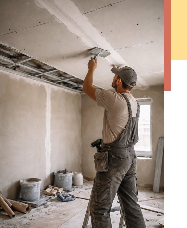 Ремонт потолка из гипсокартона в Тихорецке от 670 руб./м² — быстро и недорого | ОТДЕЛОЧНИК-Тхр