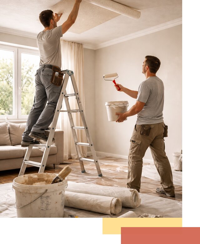 Поклейка обоев на потолок в Тихорецке — качественно и быстро