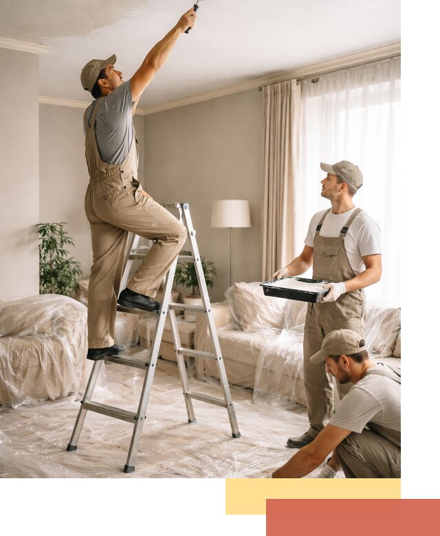 Покраска потолков акриловой краской в Тихорецке качественно и быстро