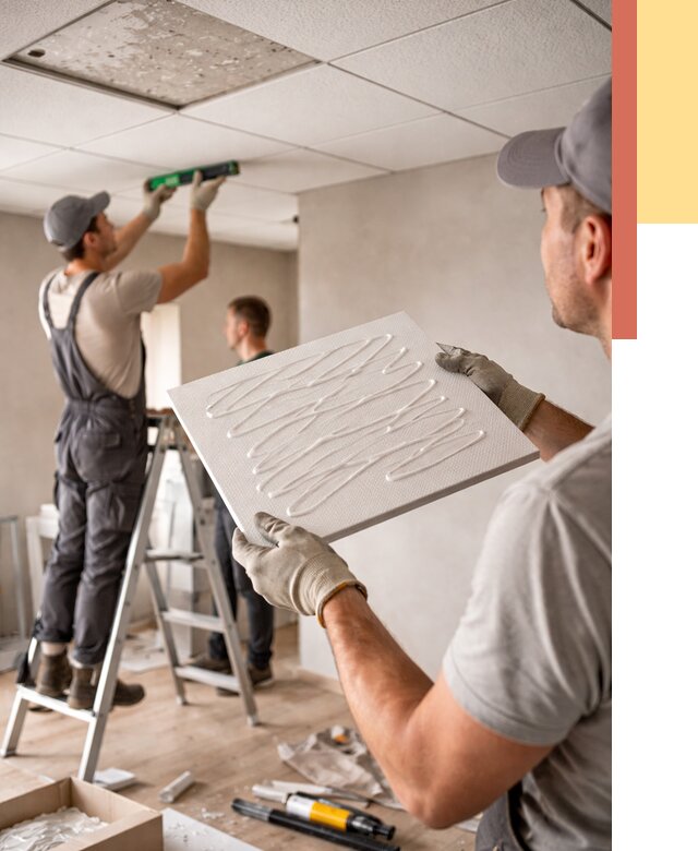 Монтаж потолочной плитки в Тихорецке от 4638 руб. — быстро и недорого | ОТДЕЛОЧНИК-Тхр