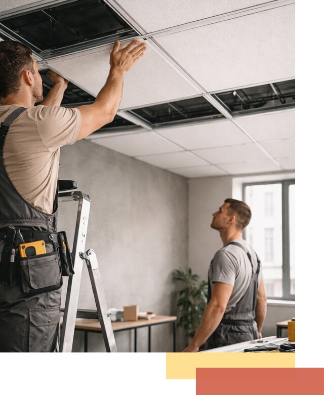 Монтаж потолочной плитки в Тихорецке качественно и в срок