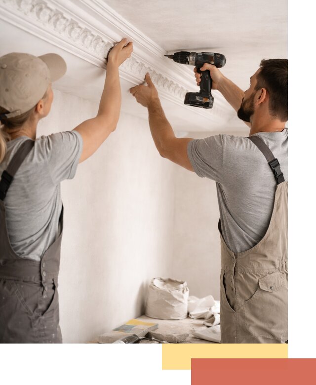 Профессиональный монтаж лепнины на потолок в Тихорецке