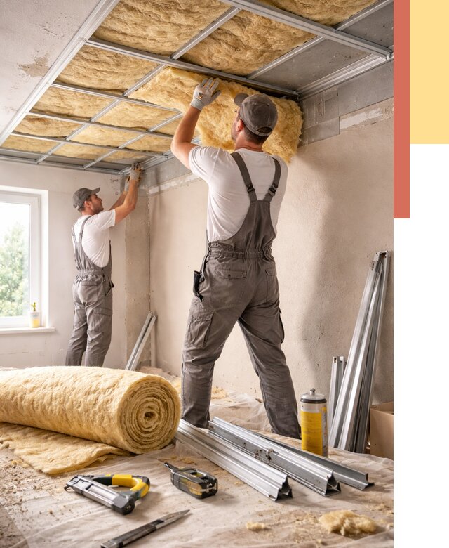 Утепление потолка в Тихорецке от 7421 руб/м2 — недорого, быстро, под ключ | ОТДЕЛОЧНИК-Тхр