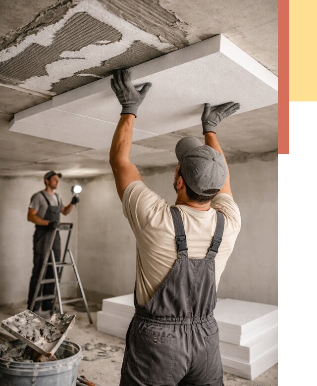 Утепление потолка пенопластом в Тихорецке от 4638 руб/м2 — недорого и быстро | ОТДЕЛОЧНИК-Тхр