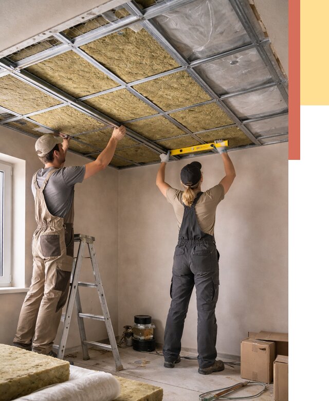 Шумоизоляция потолка в Тихорецке от 1288 руб. под ключ — услуги ОТДЕЛОЧНИК-Тхр